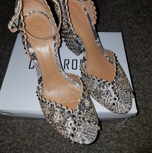 Schutz Leather/Studded Sandals